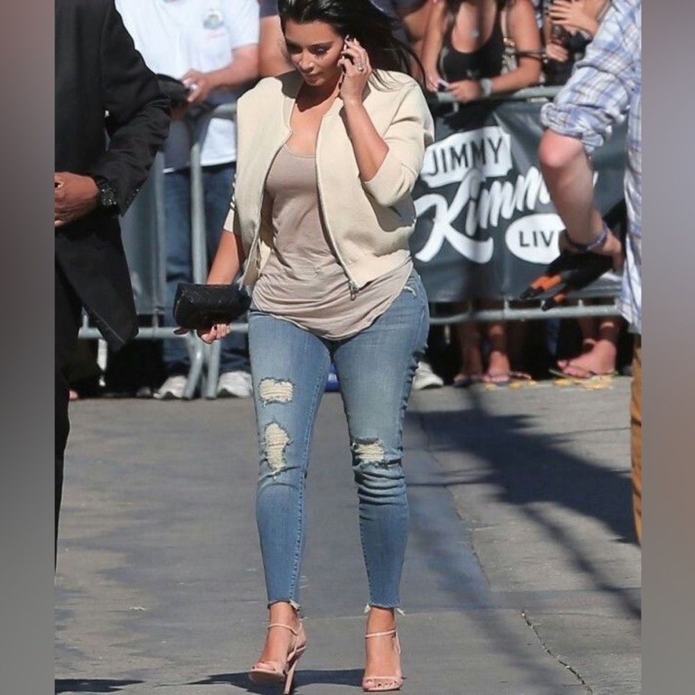 J Brand Cropped Distressed Jeans in Fury - size 29